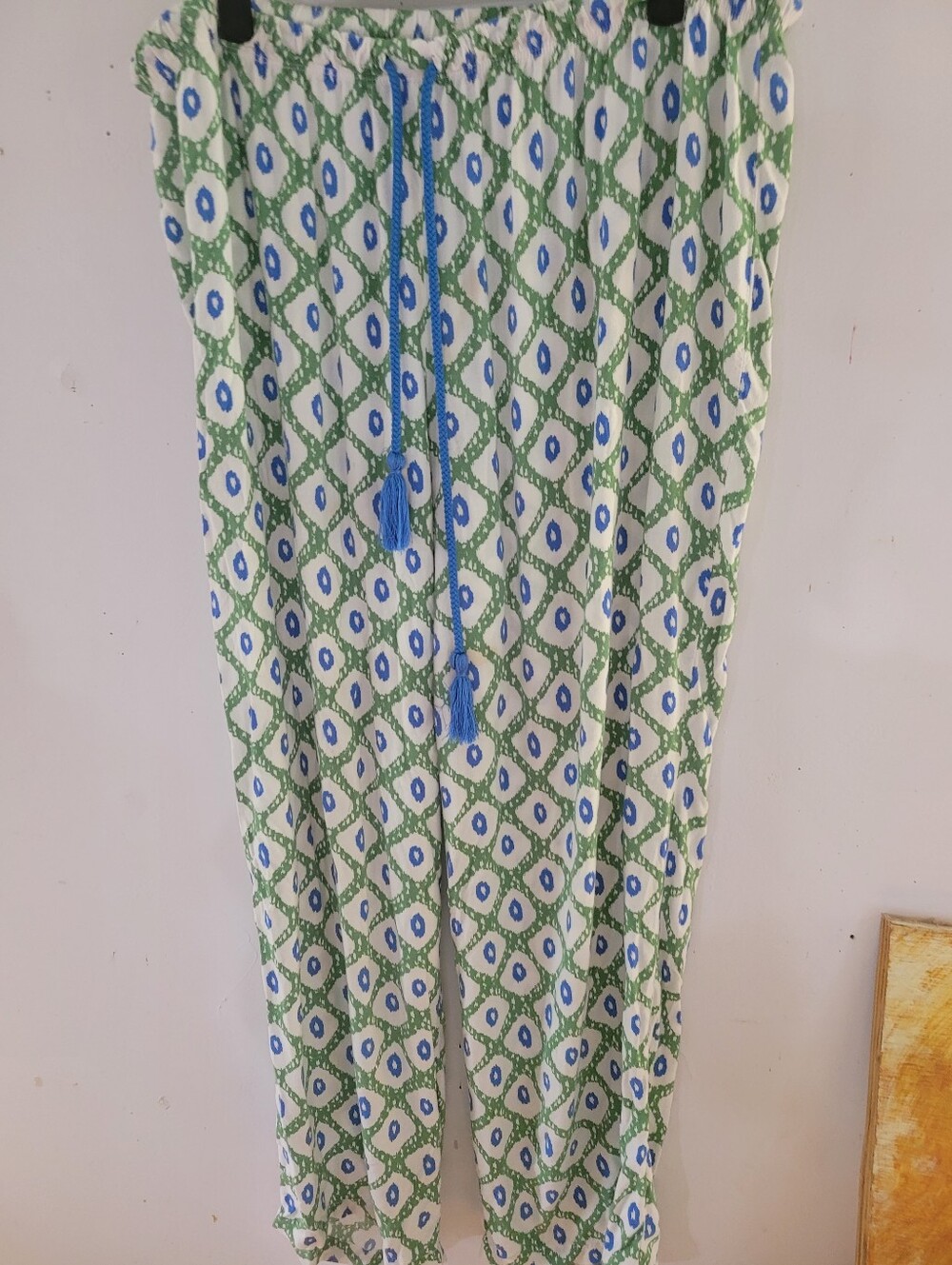 Jaclyn Intimates 1X Green & Blue Geometric Button-Front Pajama Set - Picture 5 of 9